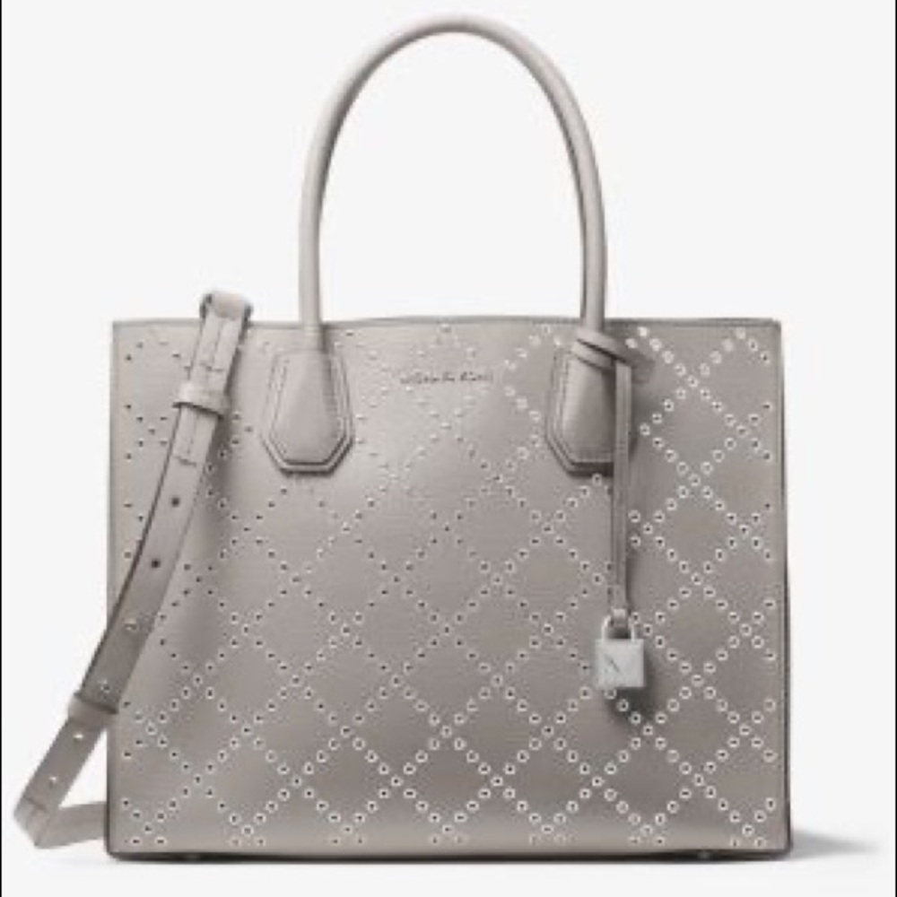 Michael kors Mercer Grommeted Pebbled Leather Tote Bag